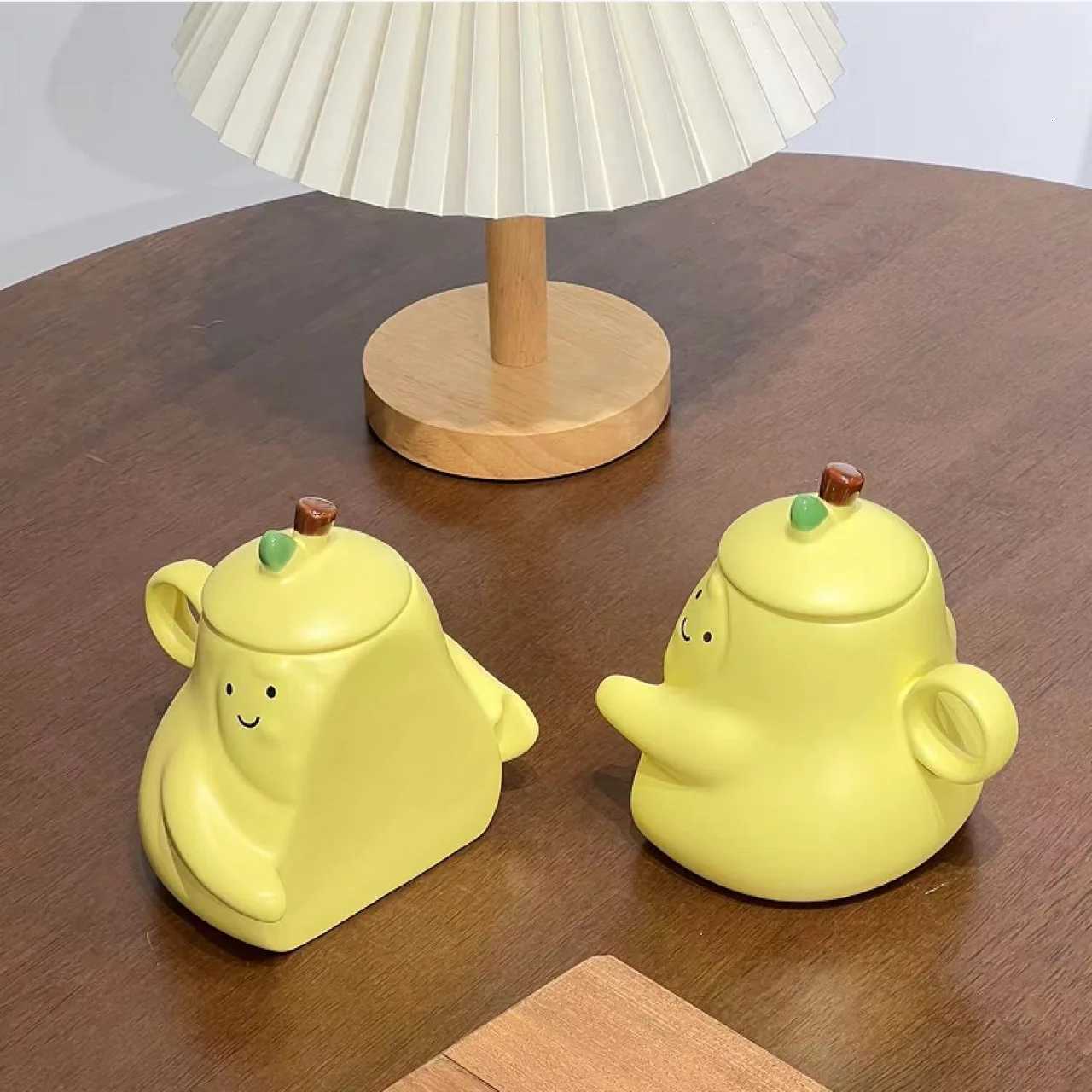 Pear Shape Couples Ceramic Mugs Never To Be Separated Hugging Pear Coffee Mugs Heat-resisting Water Cup Valentines Day Gifts M251206 - view 3