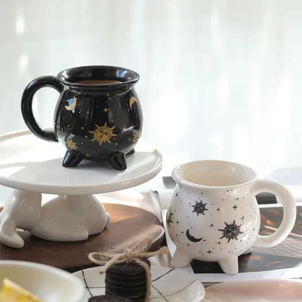 1pc Sun and Moon Coffee Mug Witch Brew Shaped Ceramic Coffee Cup Water Cups Ideal for Halloween Easter and Party Drinkware Gifts M251206 - view 3