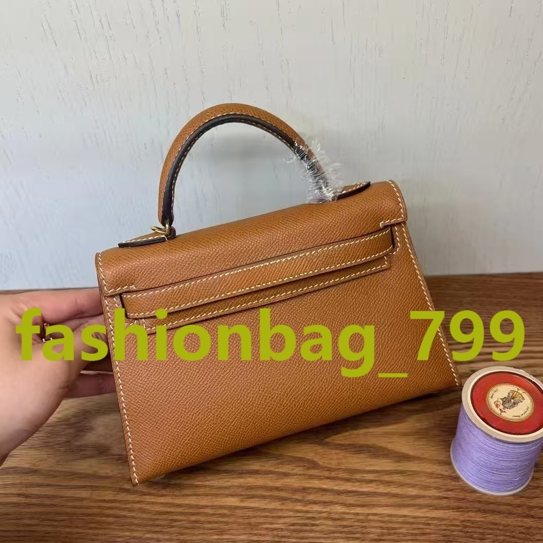 2025 Top mini kell 10a designer mirror quality genuine leather shoulder bag crossbody Womens Black Brown White