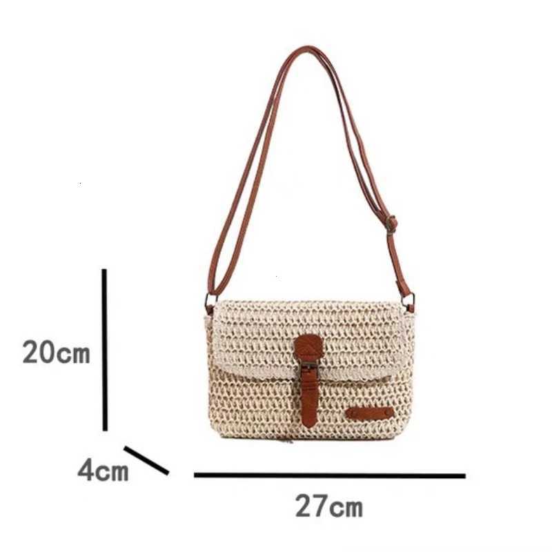 New Fashionable Straw Womens Bag Trendy Vacation Casual Shoulder Crossbody Bag Womens Versatile Stylish Straw Womens BagT251206