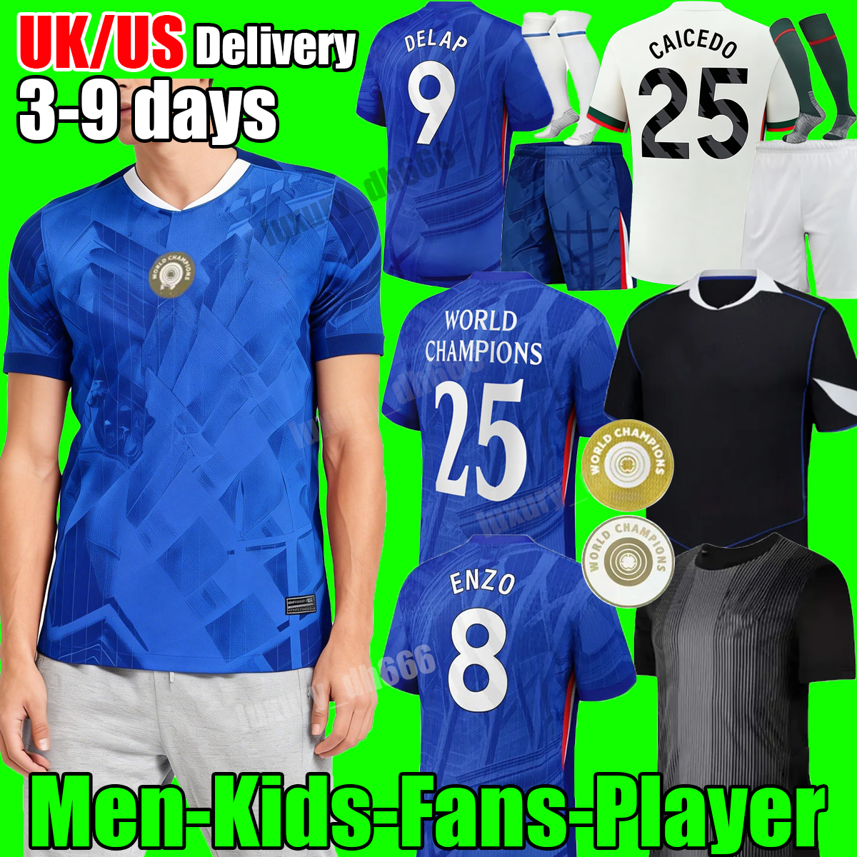 4XL chelseajersey 25 26 Cole Palmer Jadon Sancho Enzo Fernandez jersey Marc Cucurella Caicedo cfc kids kit fans player home away Chelse Football Shirt chelses jersey