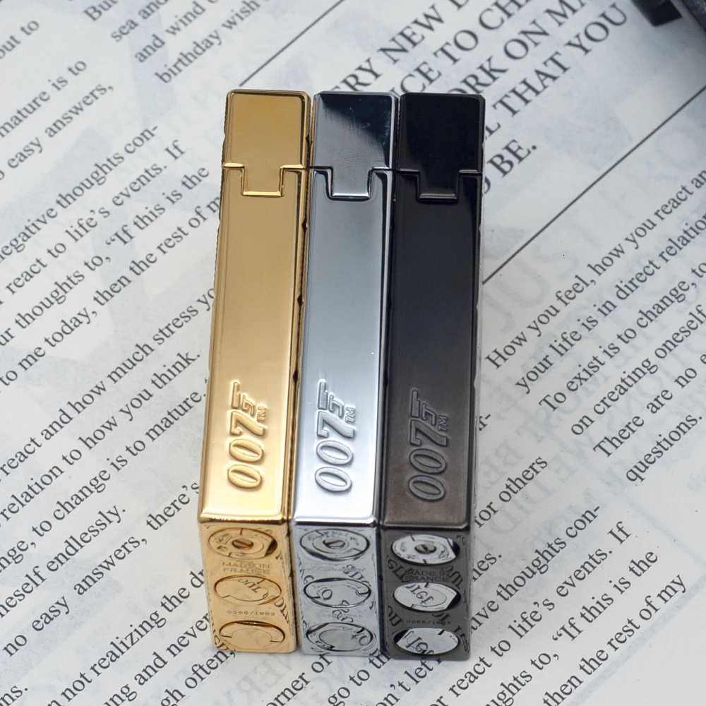 007 Lighter Rotating Black Hole Bright Sound Soft Flame Butane Gas Refillable ic Smoking Accessory For Fathers Gift H251206