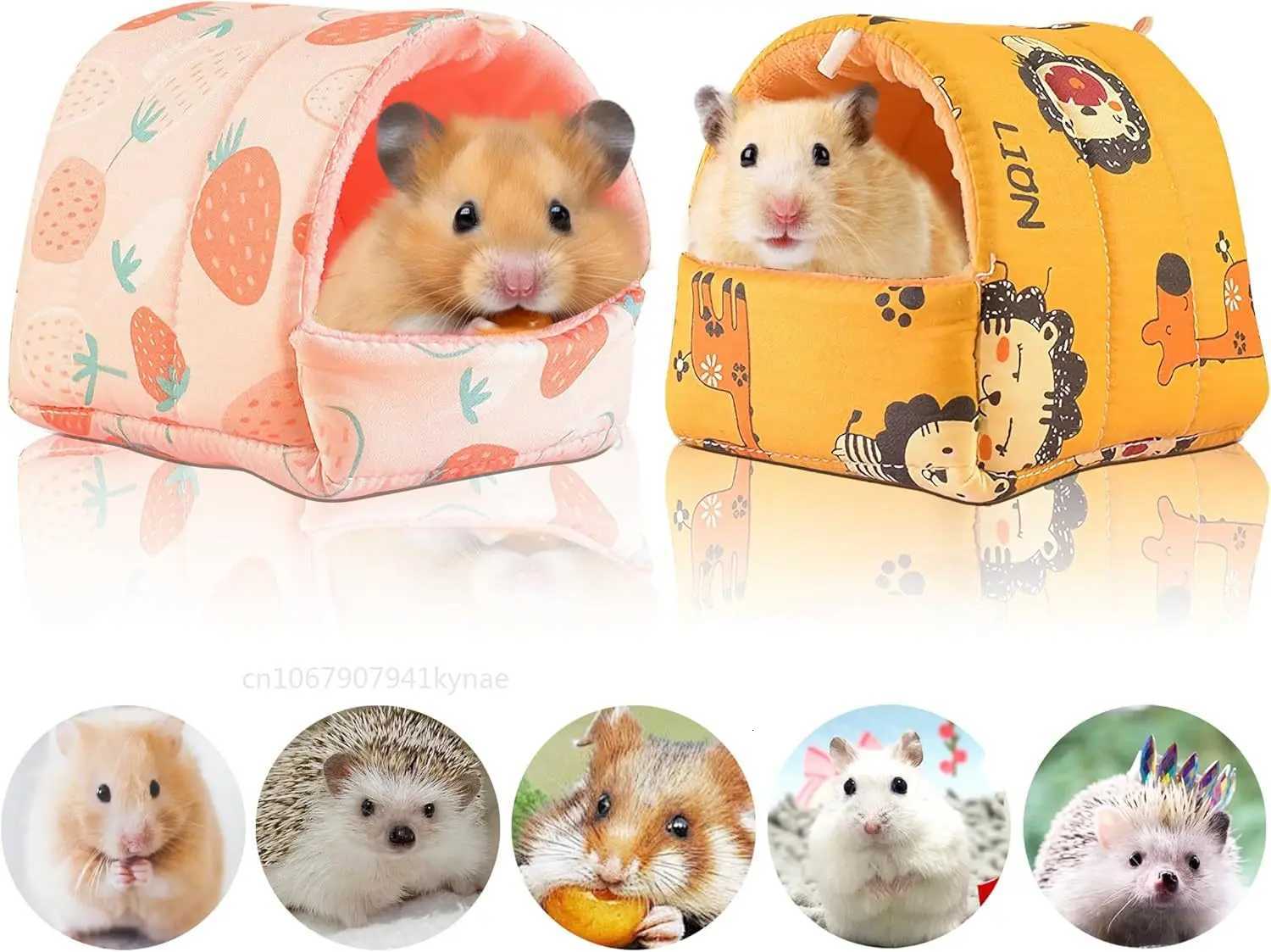 Hamster Bed Guinea Pig Hideout Hamster House Cave Accessories Cozy Hide-Out for Hedgehog Ferret Chinchilla Small Animals Cage M251206