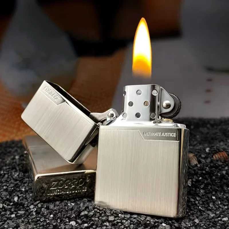 -Gold Bed Copper Windproof Kerosene Lighter Copper Light Plate Narrow hine Mens Cool H251206