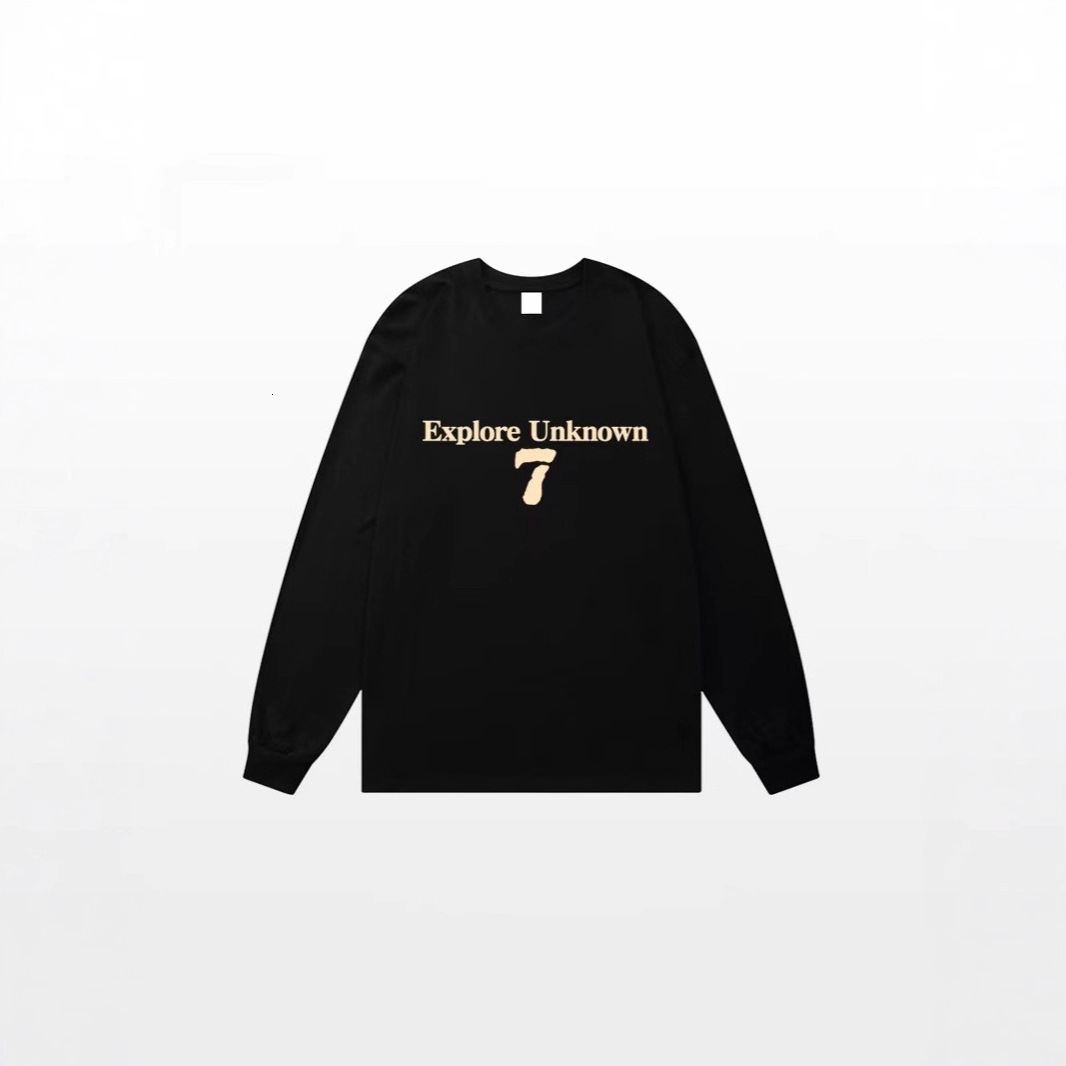 Designer Luxury Clothing Cleanfit American Heavyweight Pure Cotton Long Sleeve T-shirt For Men, Ins Trendy Brand Letter Print Loose Fit Autumn Base Sh