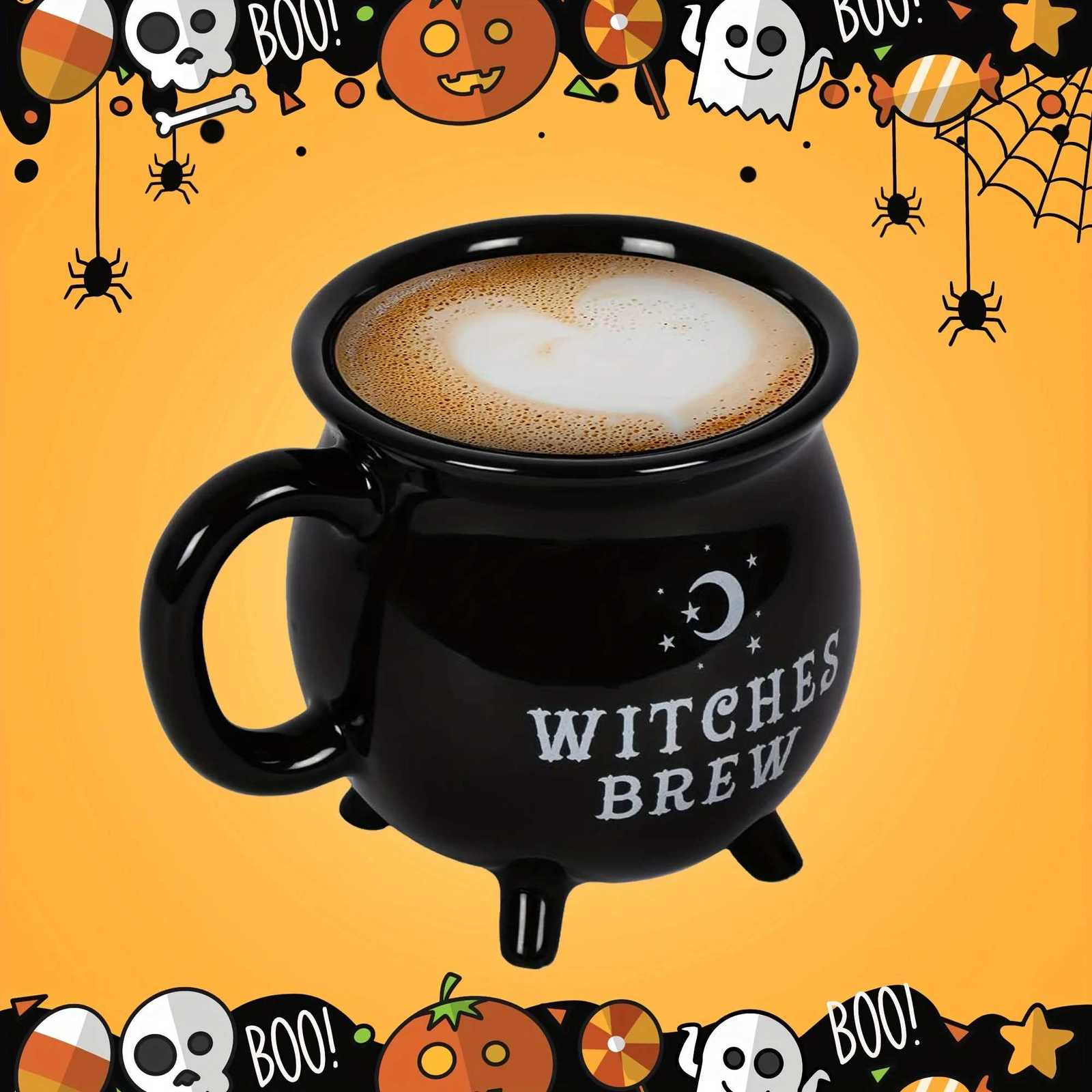 1pc Witch Brew Coffee Mug350ml/ 118oz Ceramic Coffee Cup Water CupsSummer Winter DrinkwareBirthday GiftsHalloween Gift M251206 - view 7