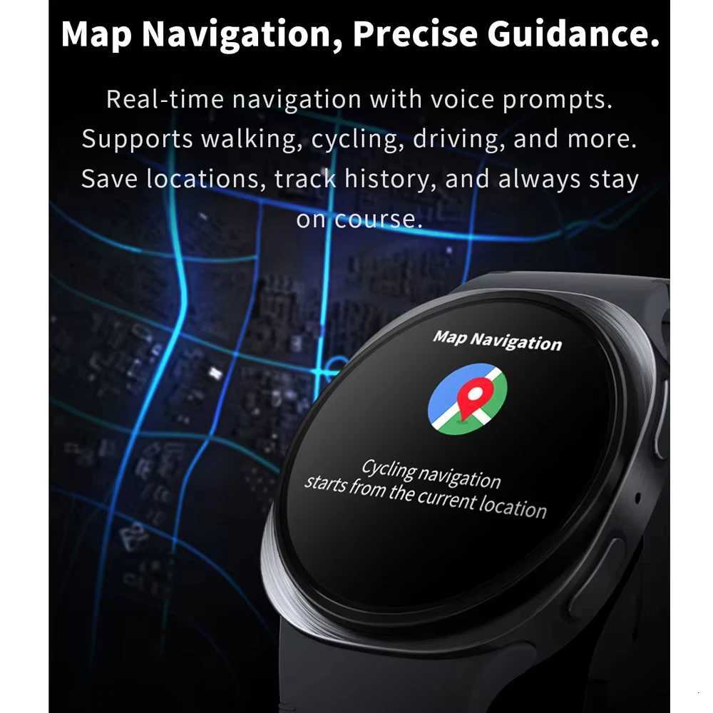 2026 New Watch 8 Mini GPS Track Smart Watches For Men Wen Health Sport AMOLED Rate Call Waterproof Smartwatch Y251206