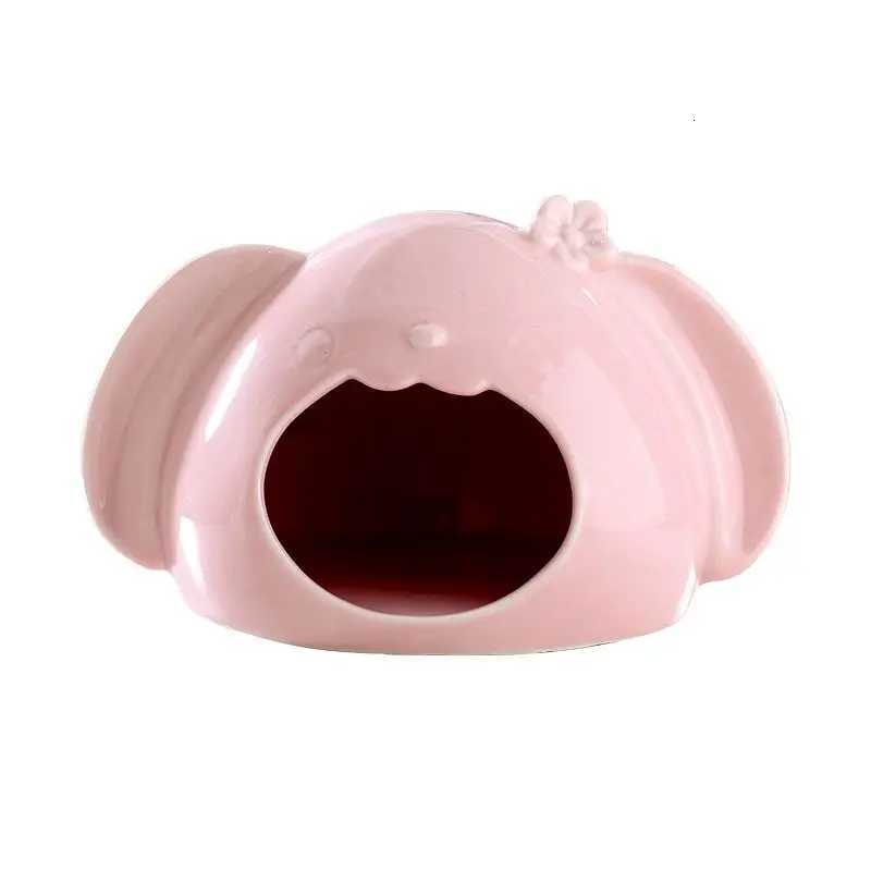 Ceramic Rabbit Hamster House Summer Heatstroke Cooling Igloo Golden Bear Escape House Sleeping Room Small Pet Landscaping Room M251206