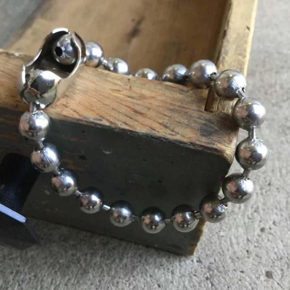6mm 8mm 10mm Stainless Steel Bracelet For Men Women Beads Bracelet Grunge Chunky Ball Chain Bracelet Y2K Punk Style Jewelry W251206