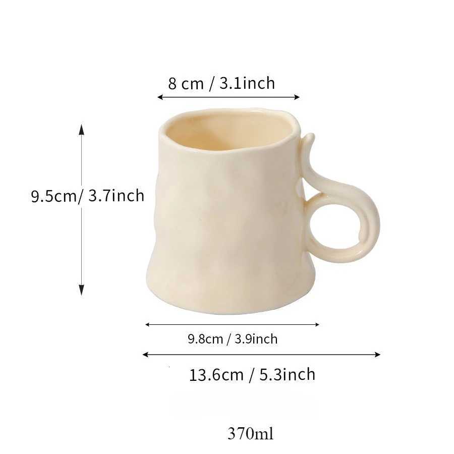 370ml French Retro Water Cup For Girls High Beauty Flowers Couple Cup Broken Flower Ceramic Mug Household Milk Coffee Cup M251206 - view 6