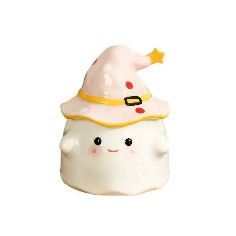 Funny Ghost Ceramic Mugs Coffee Cups with Lids Office Afternoon Tea Coffee Cup Halloween and Easter Gifts Friends M251206 - view 6