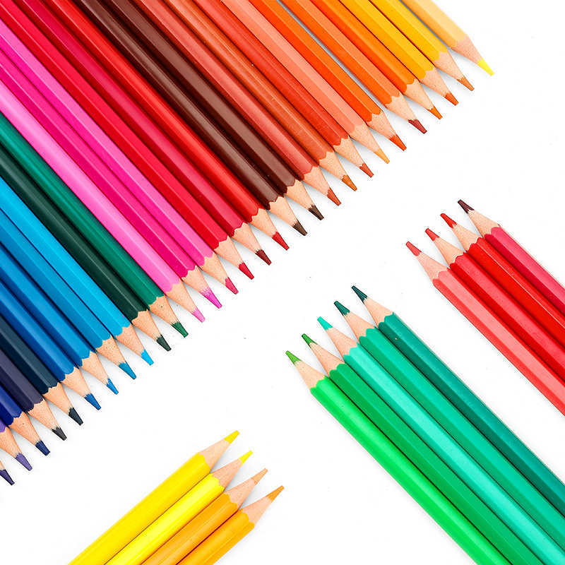 Children's Beginner 48-Color Art Set Oil-Based Pencil Box for Students Artistic Coloring Sketching Colored L251206