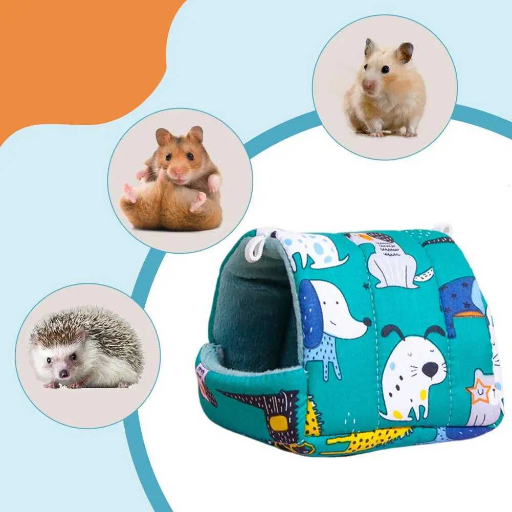 Cozy Pet Nest Cozy Cartoon Patterned Hamster Nest Spacious Hideout for Small Ideal Guinea Pig Bed House for Rabbits Chinchillas M251206
