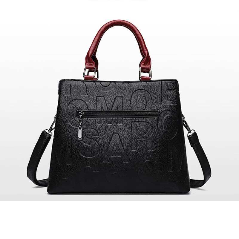 Fashion Letter Handle Bag Women PU Leather Shoulder Bag Large Capacity Handbag Designer Brands Crossbody Bag Lady Purse FemmeT251205