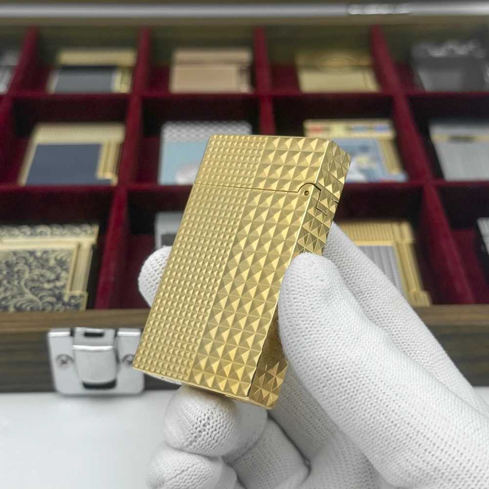 DP Brand High-end Luxury Lighter ic Sound Luxury Special Lighter Mans Gift Gas Lighter Iatable Butane Refillable H251206