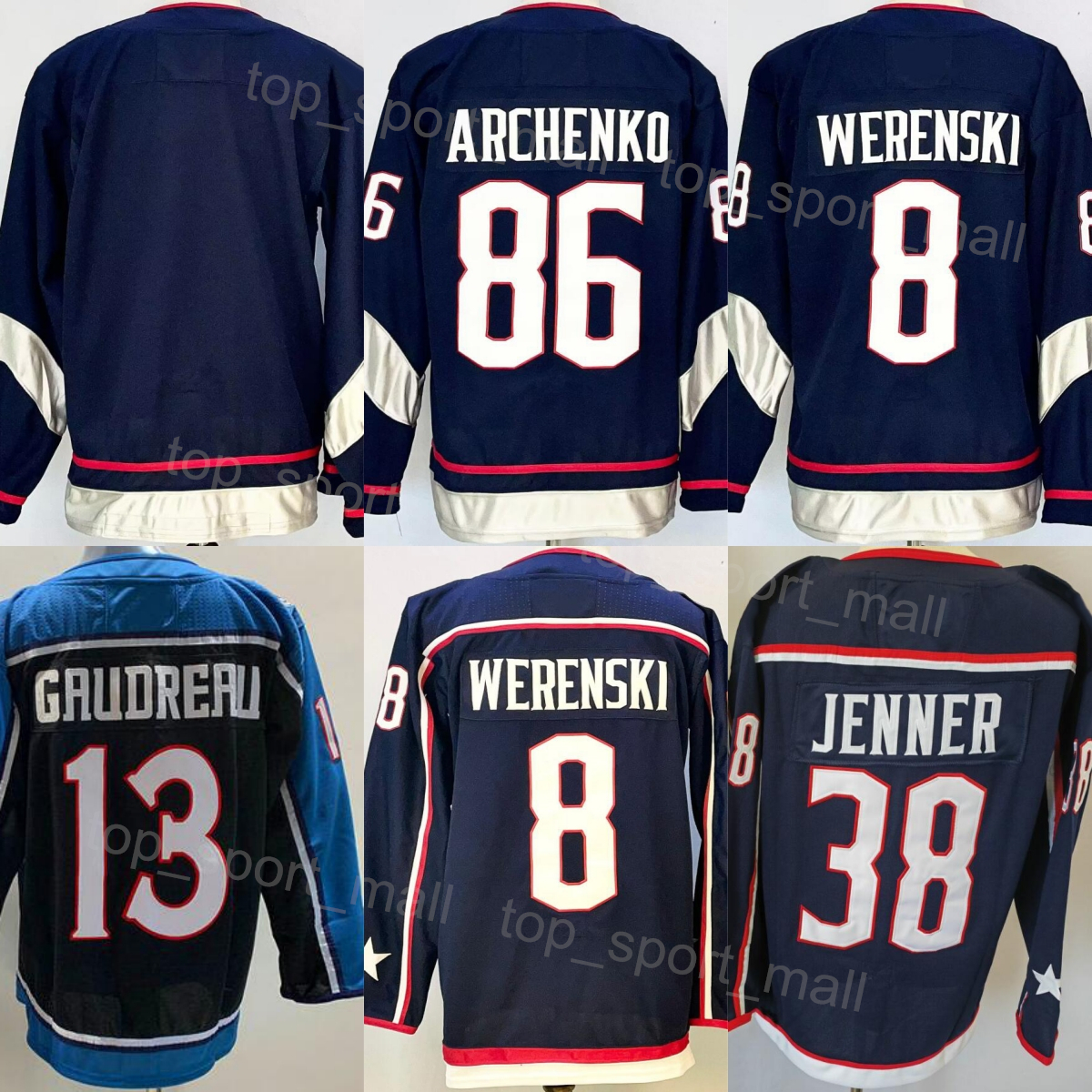 Men 8 Zach Werenski Jerseys 2026 Hockey 86 Kirill Marchenko 38 Boone Jenner For Sport Fans Reverse Retro Embroidery And Sewing Team Color Navy Blue High Quality