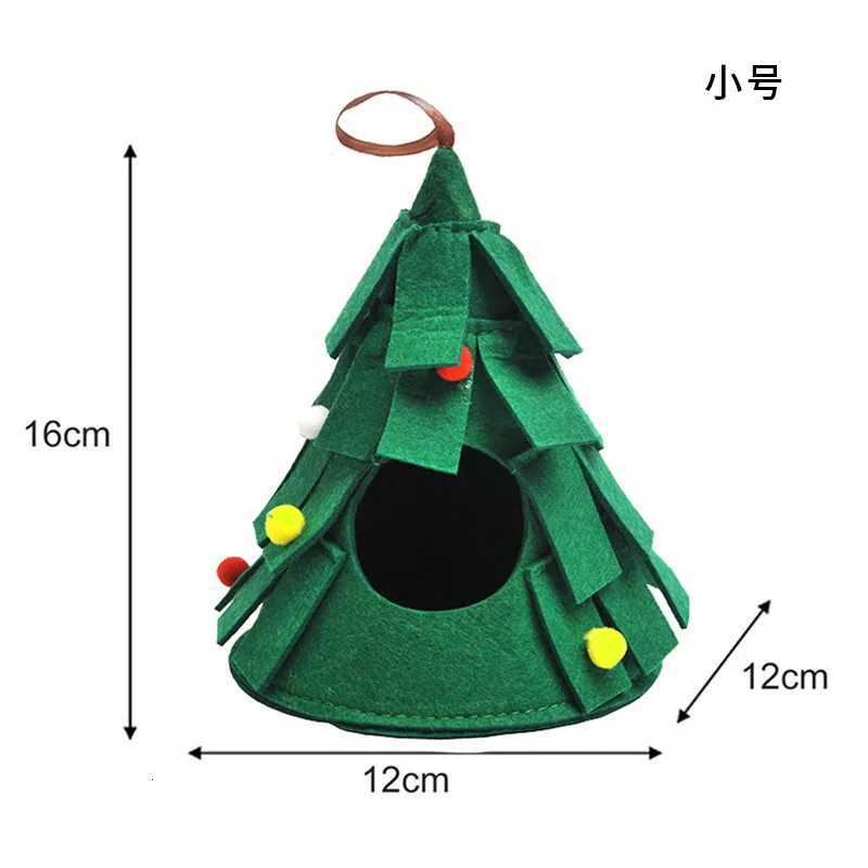 Hamster Christmas Tree Warm Cozy Hamster Christmas Toy Warm Guinea Pig Bed Hideaway Hamster Nest Christmas Bed for Small Animal M251206