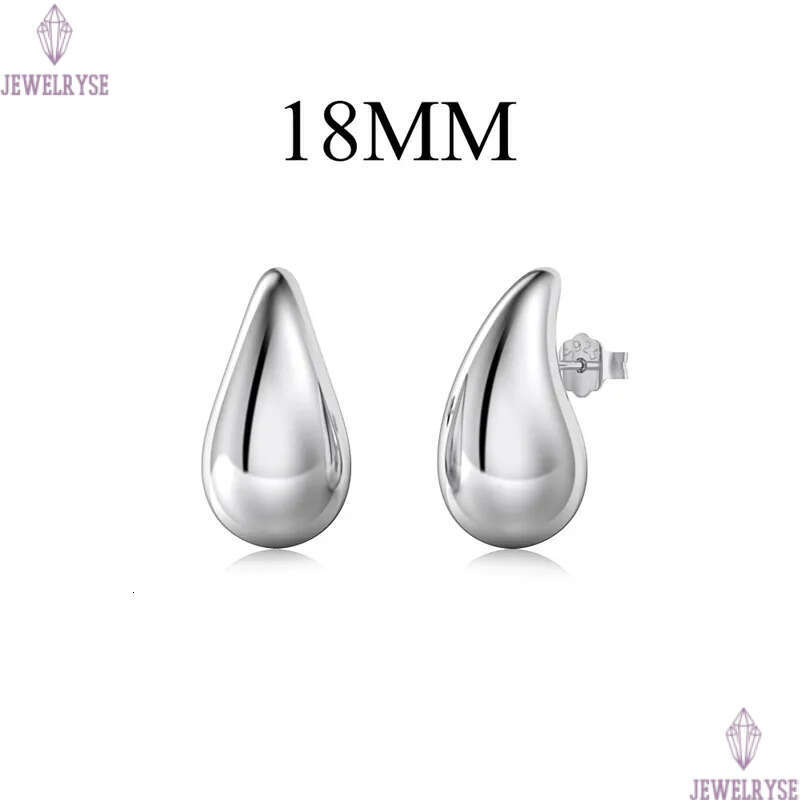 luxury 18k gold earrings designer for women 12mm 18mm 23mm 30mm 925 sterling silver water drop fashion womens gilrs back stud earring jewelry woman fr