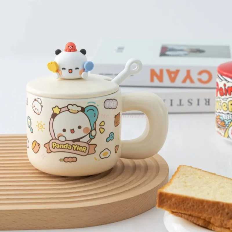 Limited Edition Cute Lesser Panda Yier Bubu Breakfast Cup Oat Cup Creative Ceramic Cup Mark Cup Birthday Gift M251206 - view 6