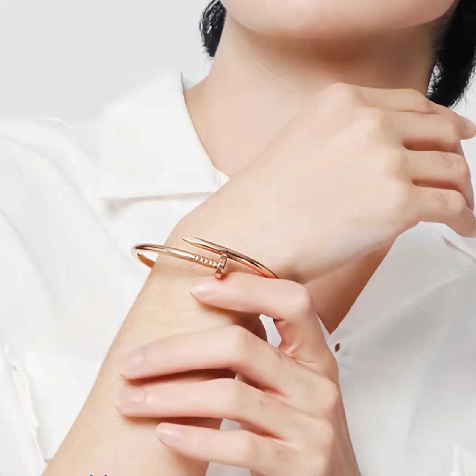 Hip hop style personality fashion interesting design curved nail stainless steel bracelet mens womens jewelry W251206