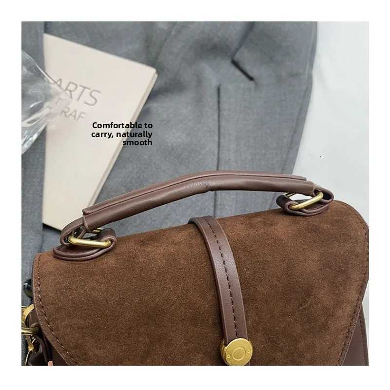 New Shoulder Bag PU Plus Deerskin Velvet Unique Material Design Matte Texture Handbag High-end Messenger Small Square BagT251205