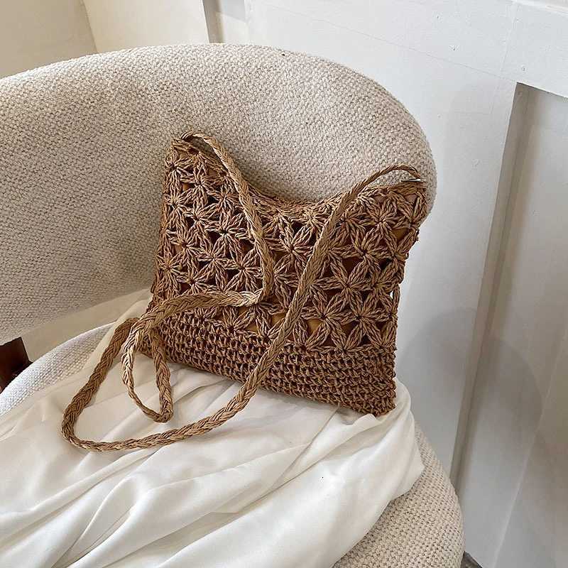 Small Fresh Crossbody Bag Womens Bag Straw Woven Shoulder Bag Niche And Versatile Woven Bag Simple And Fashionable HandbagT251206