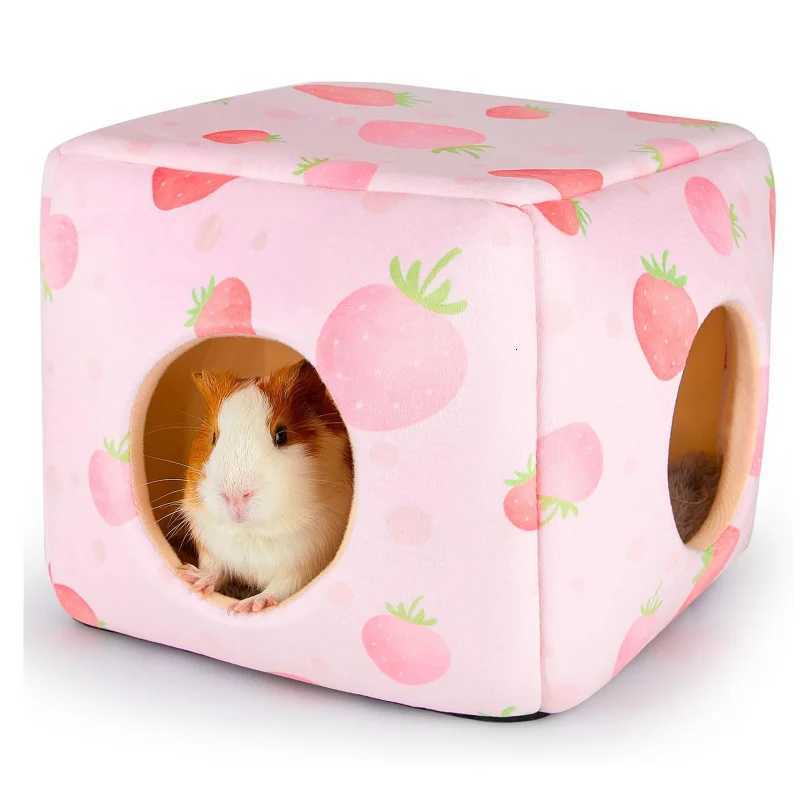 Guinea Pig Hideout Washable Guinea Pigs Hiding House Habitats Cozy Bunny Rabbit Bed for Small Pet Hamster Accessories 1pcs M251206