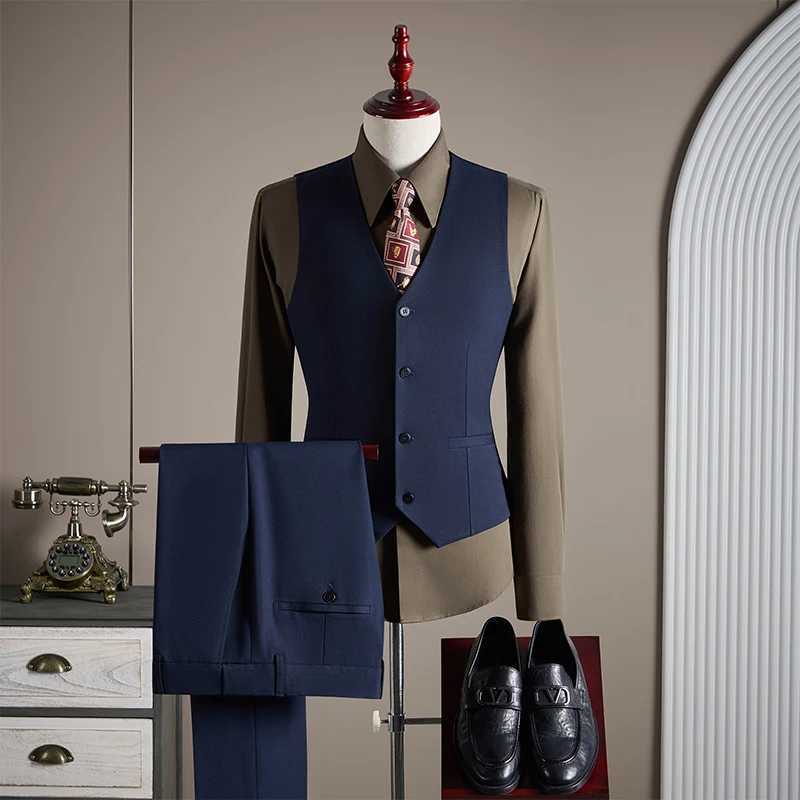 wool suit set for men fashionable and stylish business casual THree-piece suit suit grooms wedding dress M260313