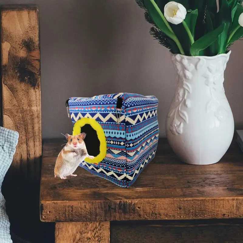 Squirrel Hammock For Cage Cotton Hammock Chinchilla Cube Sleeping Bed Cage Accessories Small Animal Hideaway Multifunctional M251206