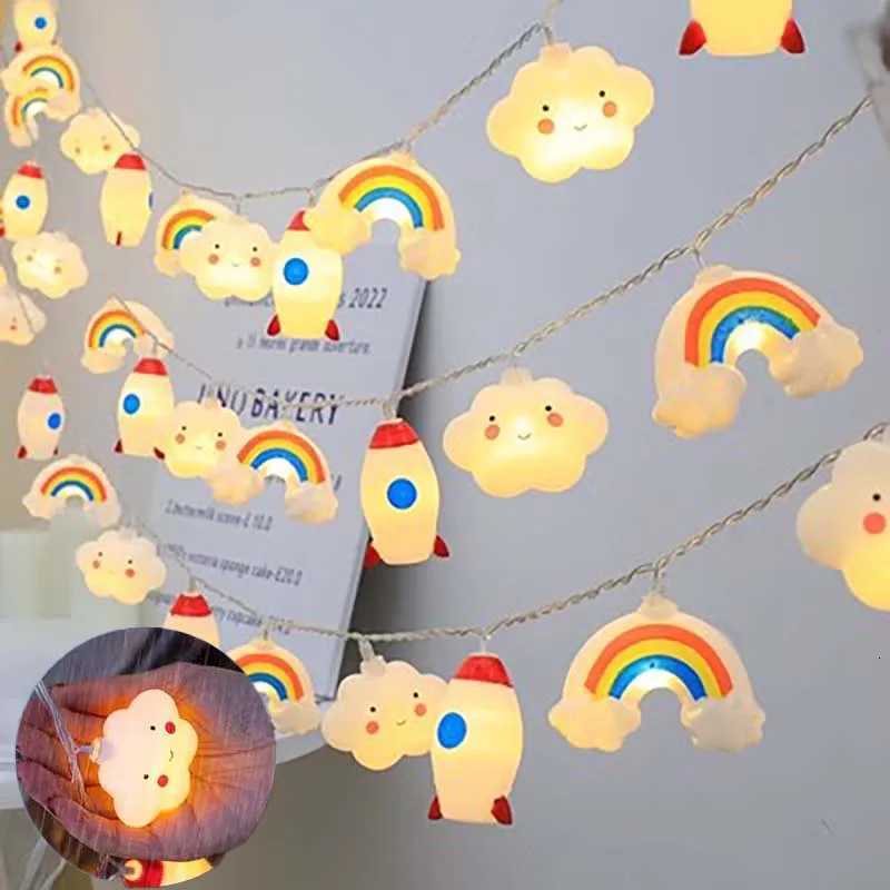 15M/10LED Arcobaleno Stella Contenitore Di Batteria Stringa Di Luce Stringa Cam…