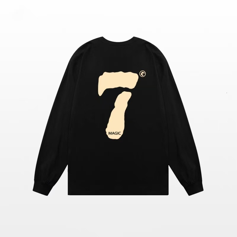 Designer Luxury Clothing Cleanfit American Heavyweight Pure Cotton Long Sleeve T-shirt For Men, Ins Trendy Brand Letter Print Loose Fit Autumn Base Sh