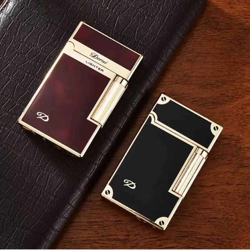 Derui Rechargeable Lighter Side Slide Mens Lighter in Gift Box Ces in Many Options and Styles Very Cool Lighter H251206