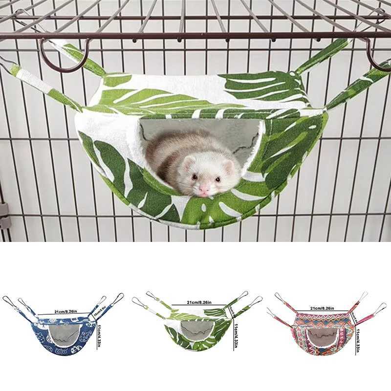 Ferret Hammock for Cage Guinea Pig Hideout Mouse Hammock Ferret BedHamster Bed Hanging HammockWarm Bed for FerretChinchilla M251206