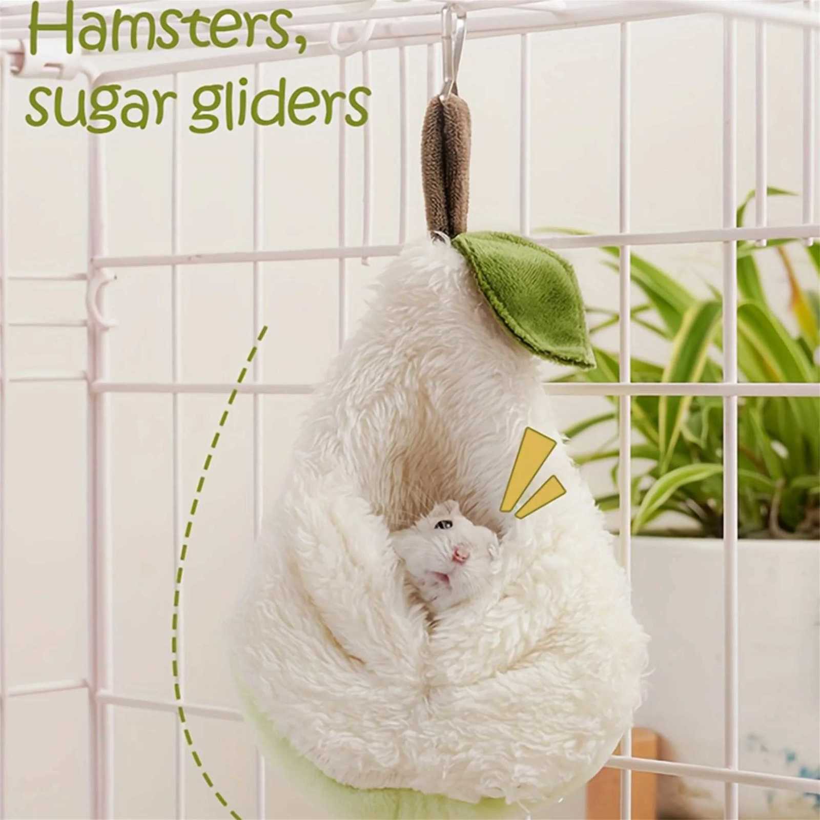 Cozy Hanging Hammock Bed for Small Pets like Hamsters Guinea Pigs Rats and Chinchillas - Sleep Rest and Play in Style M251206