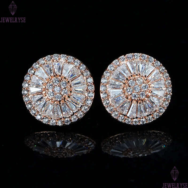 Fashion Multicolor AAA Cubic Zirconia Stud earring designer woman Circle Copper Jewelry White Black Red Silver Rose Gold Plated Gemstone earrings for 