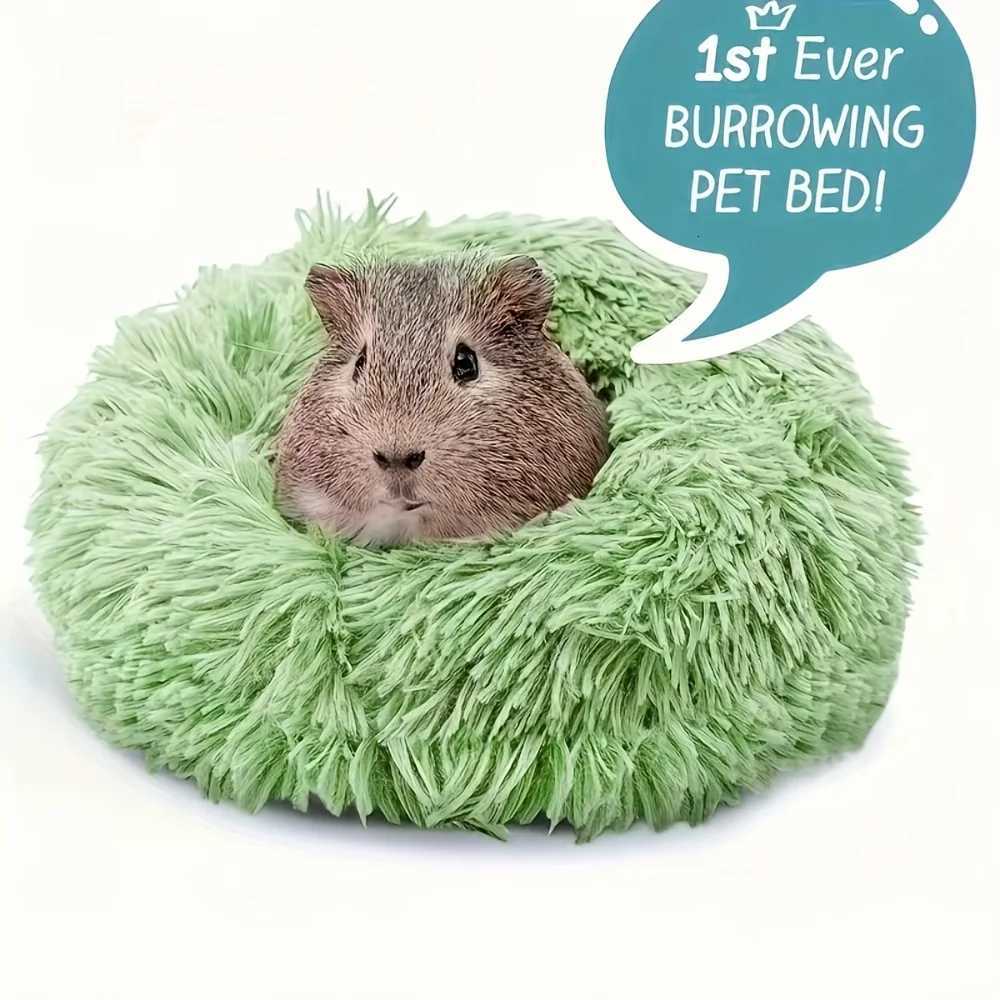 Plush Guinea Pig Bed Soft Hamster Bed House Winter Warm Squirrel Hedgehog Rabbit Chinchilla Bed House Nest Hamster Accessories M251206