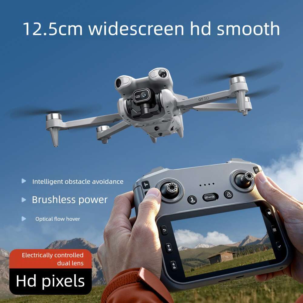 Famous Brand Famous Brand Cross Border GT Remote Control With Screen HD Aerial Photography Brushless Obstacle Avoidance Quadcopter Toy Aircraft Drone