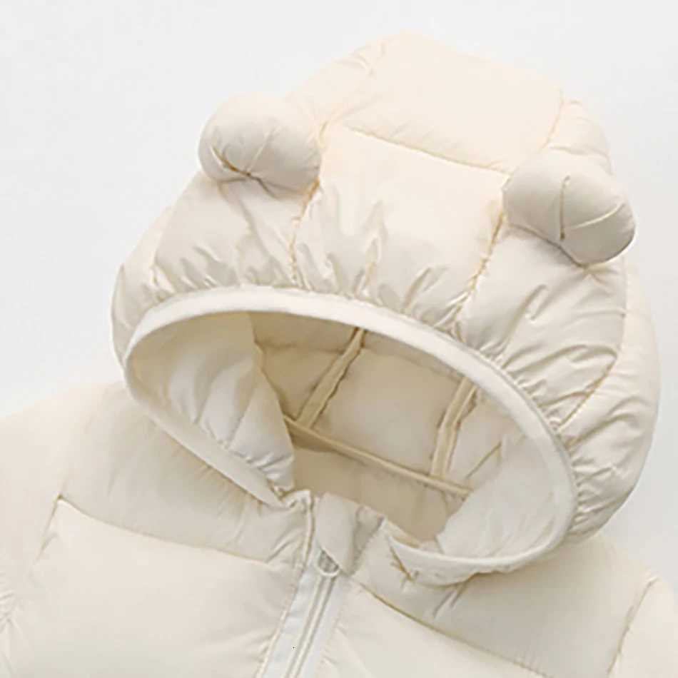 Kids Leisure Hooded Down Jacket For Girls Parka 2025 Autumn Winter New Baby Boys Warm Coats Zipper Outerwear Childrens ClothingW251206