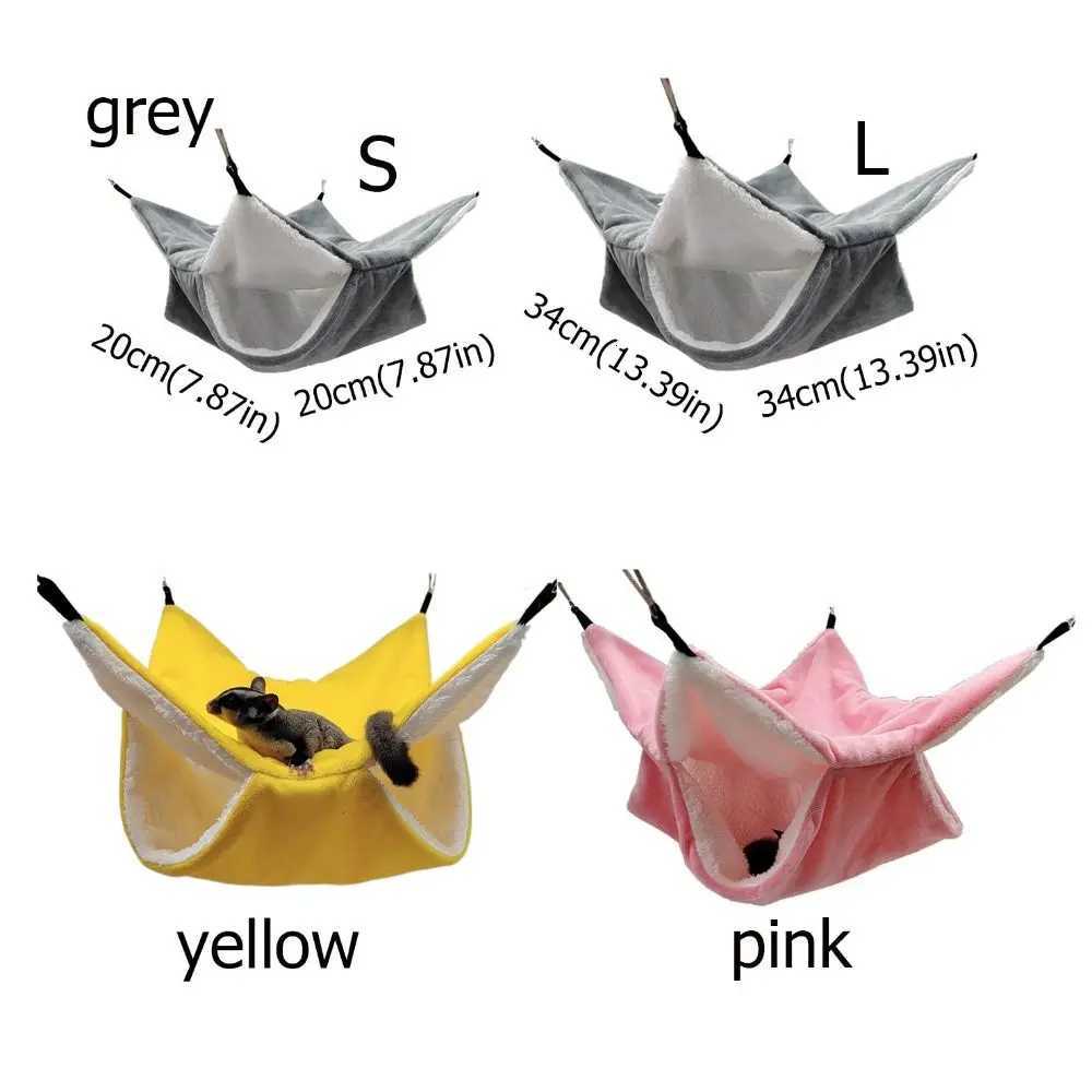 Pet Warm Bed Double-layer Hamster Hammock Thickened Warm Pet Hamster Nest Comfortable Hanging Rat Cage House Winter M251206