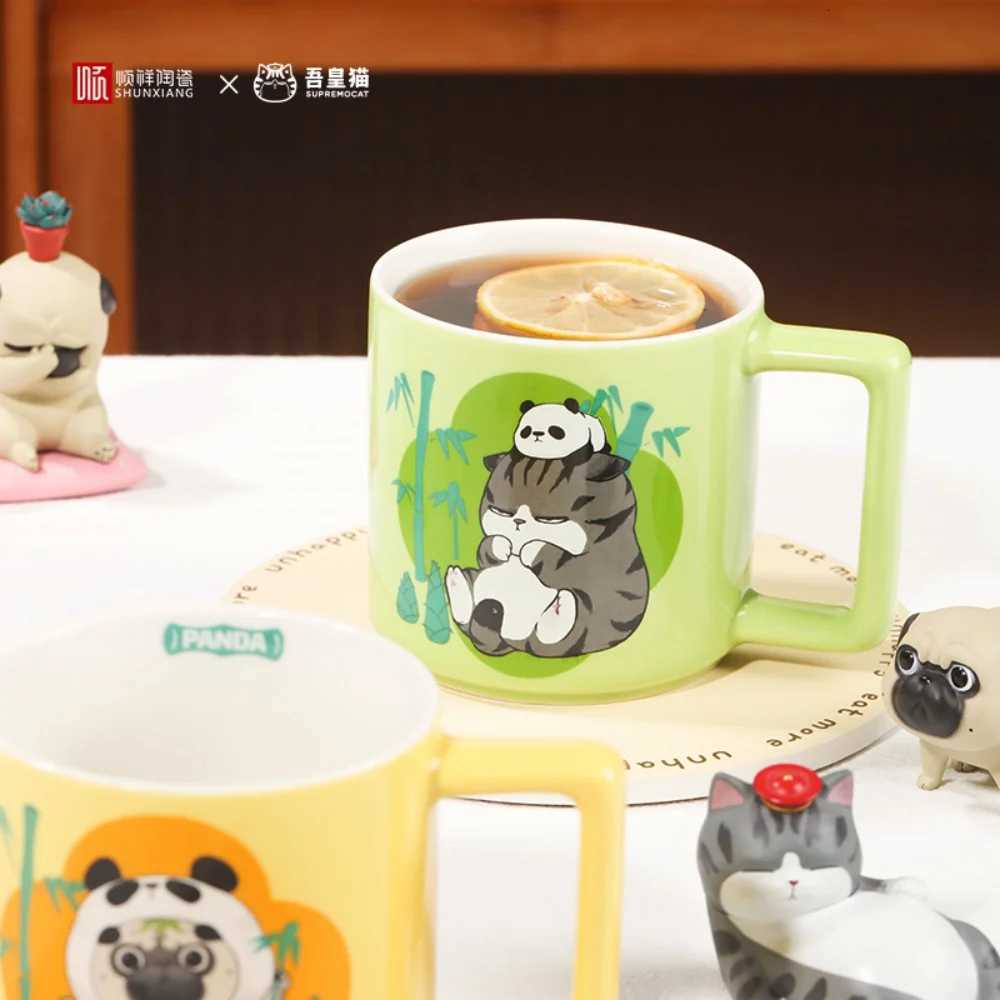 SHUNXIANG SUPREMO CAT Ceramic Mug Kawaii Pattern Breakfast Milk Cup Cute Drink Tableware Coffee Mug Childrens Water Cups Gift M251206 - view 3
