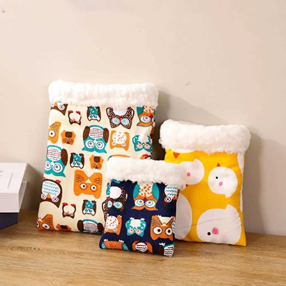 Cute Pocket Hamster Cotton Nest Chicken/Owl Pocket Shape Pocket Pet Carriers Bag Fleece/Canvas Warm Hamster Bed M251206