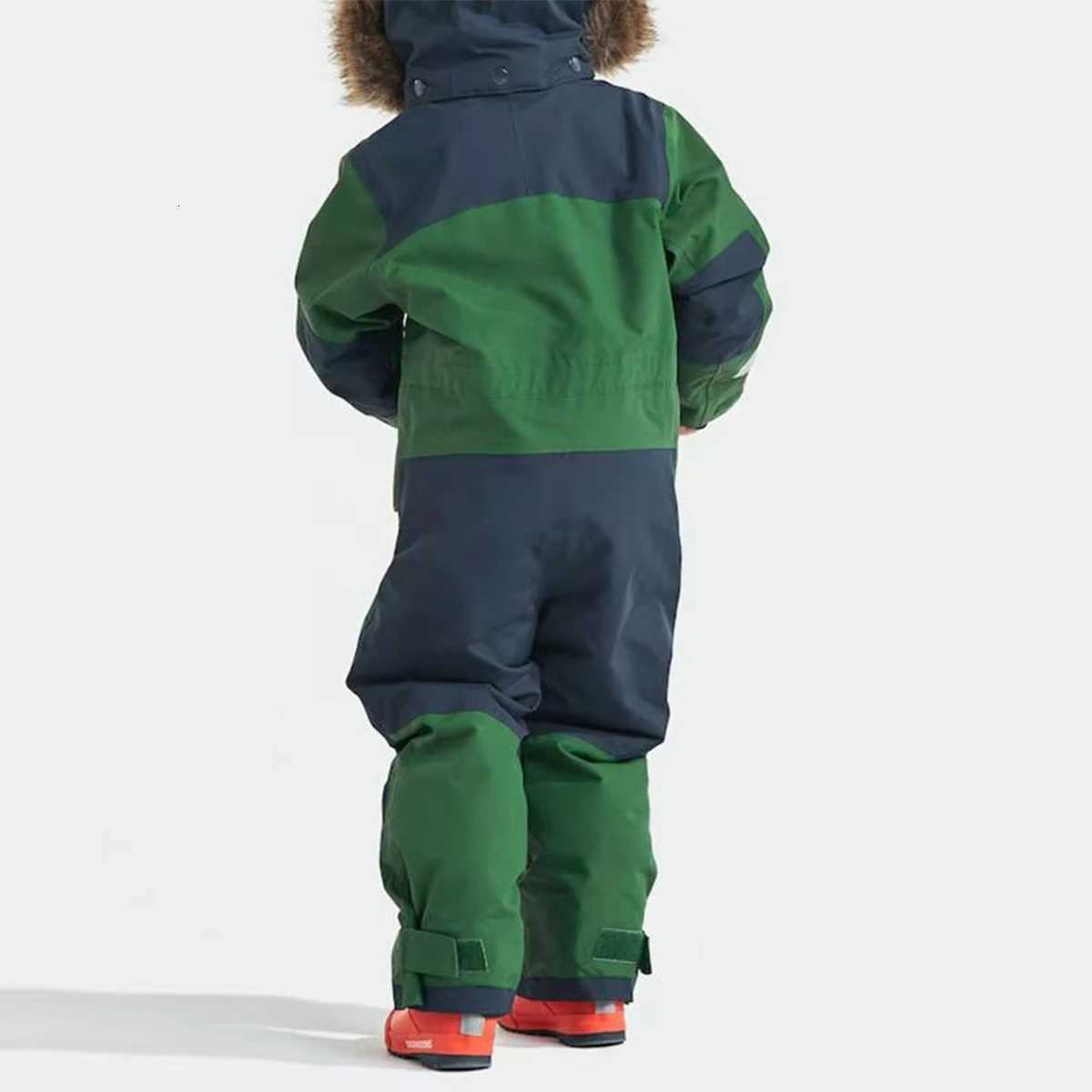 Children Ski Jumpsuit Ski Suit Boys Girls Autumn Winter Windproof Warm Outdoor Fleece Jacket Pants Kids Skiing Snowboarding SuitW251206