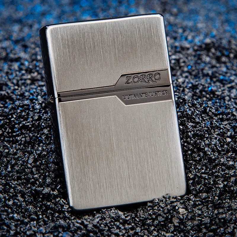 Copper Metal Outdoor Lighter Gold Bed Narrow hine e Copper Windproof Kerosene Lighter Cool Gift for Men H251206