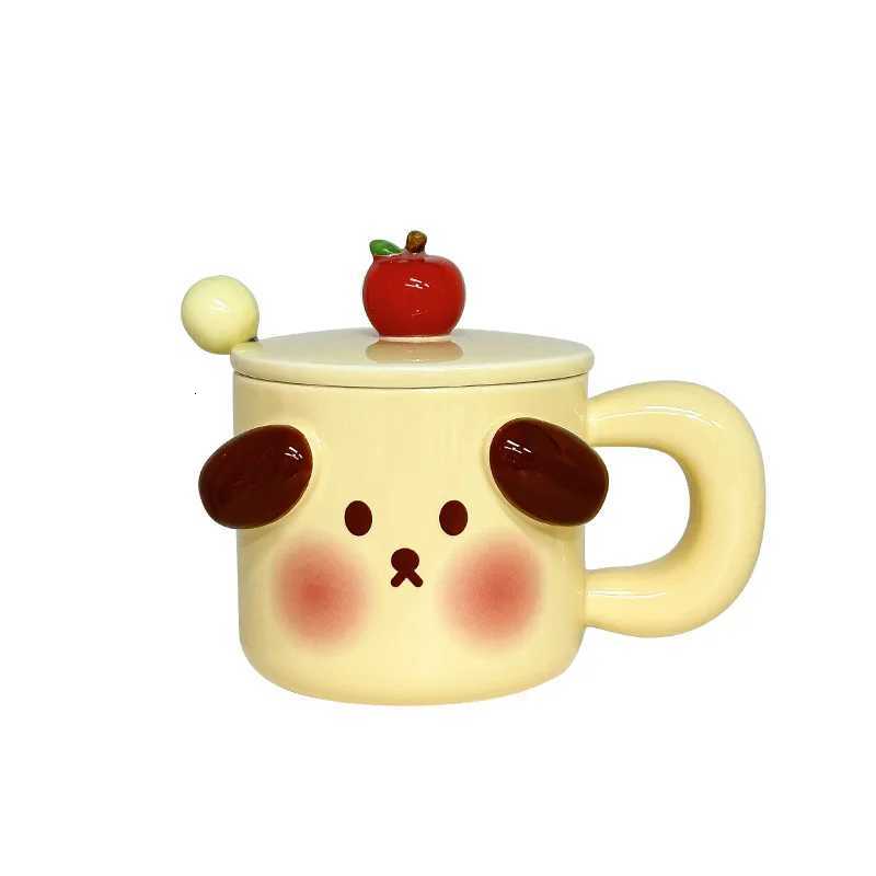 3D Pig Ceramic Mug with Lid Spoon Cute Cartoon Large Capacity Coffee Cup for Office Home Use Gift Idea M251206 - view 6