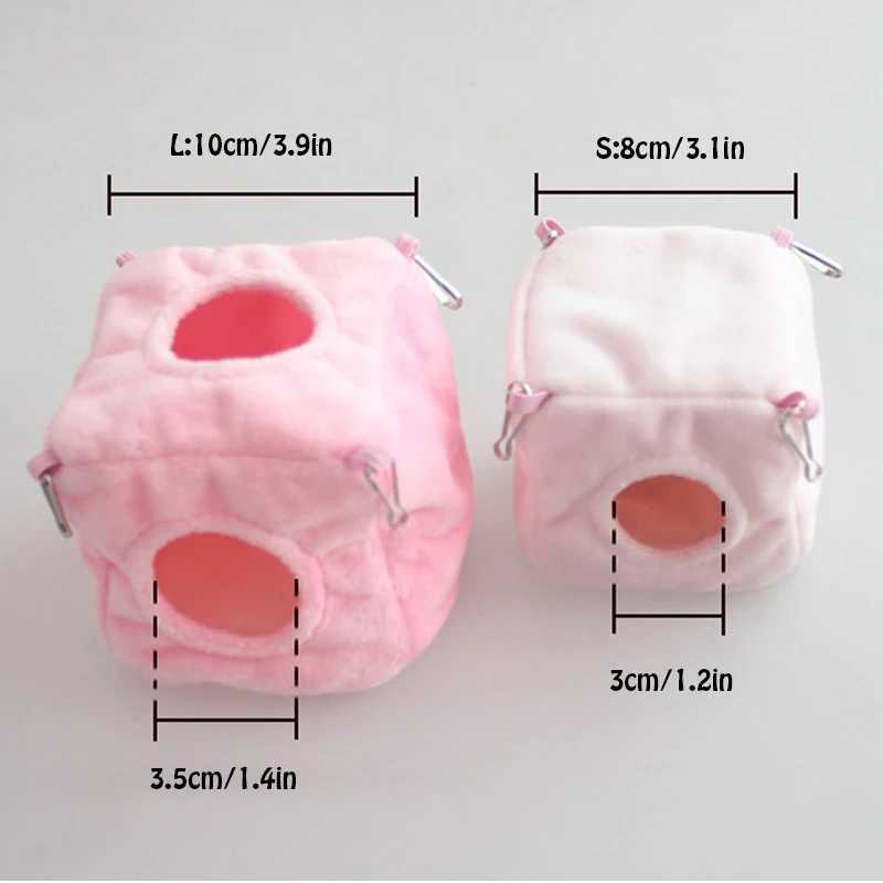 Hamster House Hammock Rodent Cage Accessories Soft Warm Multi-shape Solid Hanging Beds for Small Pets Rat Guinea Pig M251206