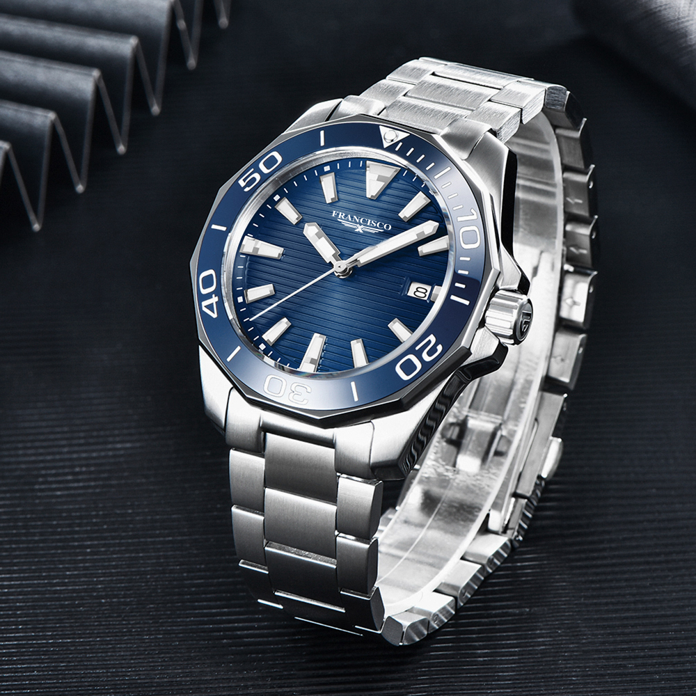 Stainless Steel Luminous Japan Quartz Movement Wristwatch Analog Luxury Men Gift Watches for Christmas Holiday gift