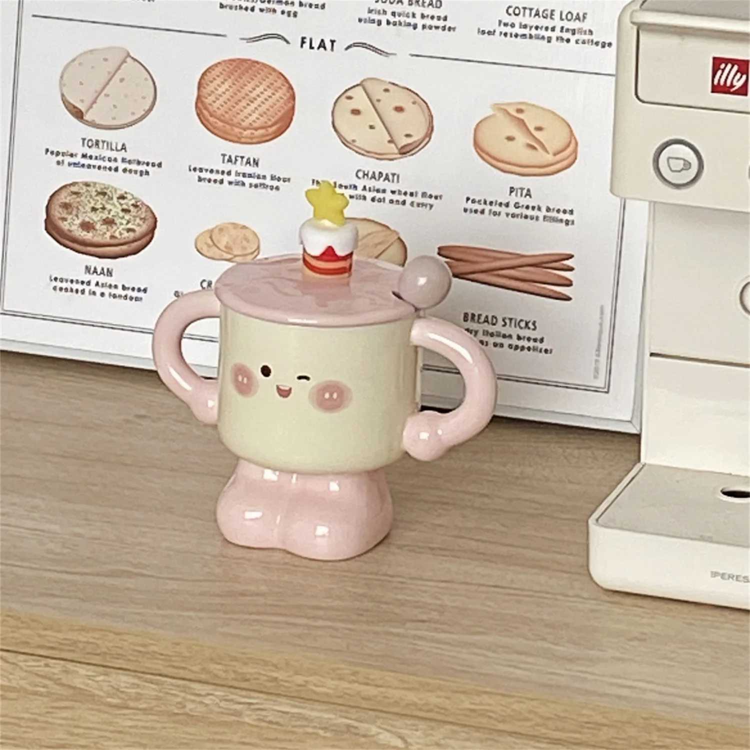 Birthday Gift to Women 300ml Ceramic Cup Sets Cute Mugs with Scoop and Lid Creative Tea Cup Exquisite Gift Box to Friends M251206 - view 6