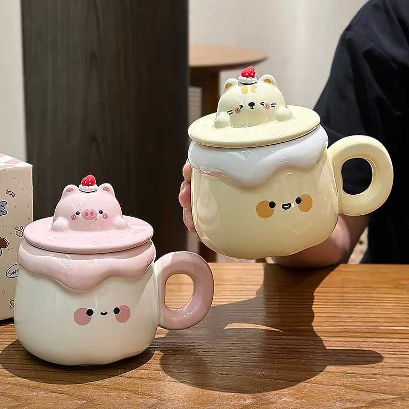 Cute Creative Pudding Mug Ceramic Coffee Cup Funny Cups Cup for Tea Unusual Mugs Personalized Gift Drinkware Christmas Beer Bar M251206 - view 3