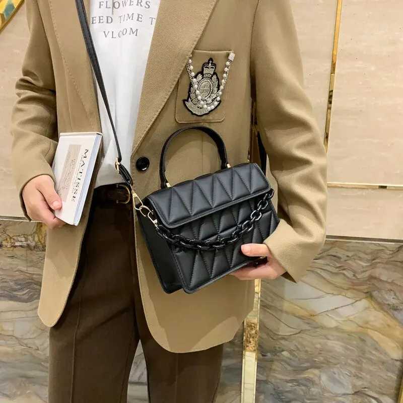 Square Plaid Small Handbags Crossbody Bags For Women Chain Shoulder Bag For TravelT251206