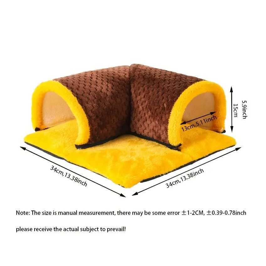 Warm Guinea Pig Hideout Tunnel Bed Soft Removable Guinea Pig Tunnels And Tubes for Cage Guinea Pig Hides Fleece For Rat Sturd M251206